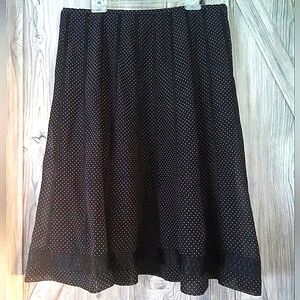 Nygard Collection Polka Dot Ribbon Skirt 14